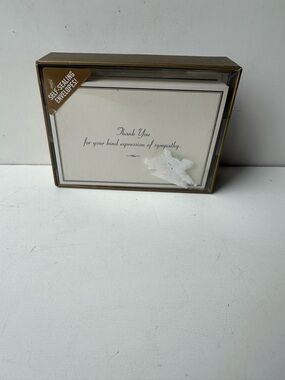 Peter Pauper Press Sympathy Thank You Notes 14 Cards 15 Envelopes Linen Finish
